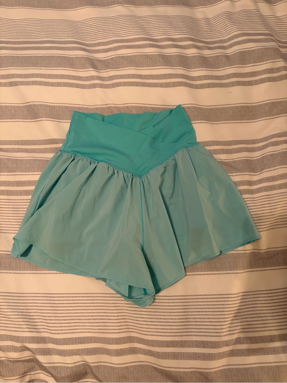 aerie Turquoise Flowy Skirted Shorts